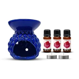 PEEPALCOMM 4-Pcs Blue Aroma Oil Diffuser With Scented Oils (15ml)-5