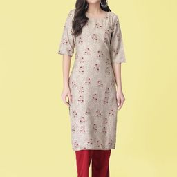 Ethnic basket Women Multicoloured Poly Crepe Kurta Sets-picture-39