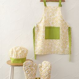 House This Yellow& Green Printed Pure Cotton Kitchen Linen Sets-42