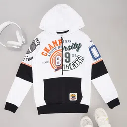 Pantaloons Junior Boys Typography Printed Pure Cotton Hooded Sweatshirt-picture-22