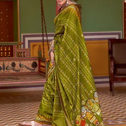 Saree mall Ethnic Motifs Silk Blend Tussar Sarees-picture-41