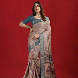 A.V.M. SILK MILLS Floral Zari Saree-image-46