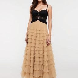 HERE&NOW Layered A-Line Maxi Skirt-picture-27