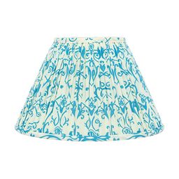 Lampenschirm India Blue & White Printed Cotton Contemporary Frustum Shaped Lampshade-42