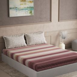 DDecor Red & White Ethnic Motifs 144 TC Bedsheet with 2 Pillow Covers-picture-35