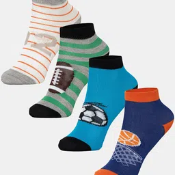Bodycare Boys Pack Of 4 Patterned Ankle Length Socks-6
