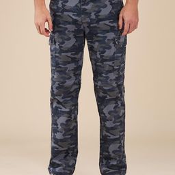 Being Human Men Camouflage Printed Classic Cargos Trousers-picture-41