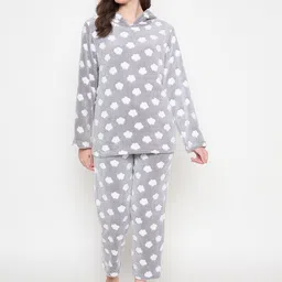 Camey Women Printed V-Neck Night Suit-image-25