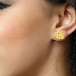 DIVASTRI Gold-Plated Circular Shaped Studs-35