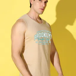 WOOSTRO Pack Of 2 Printed Pure Combed Cotton Gym VestsVWS26(RUN RUST)(BKLN RUST) image 2