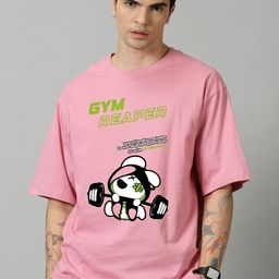 SLOWLORIS Men Graphic Printed Round Neck Oversized T-shirt-image-42