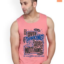SLOWLORIS Men Pack Of 2 Printed Bio-Wash Combed Cotton Gym Vests-picture-26