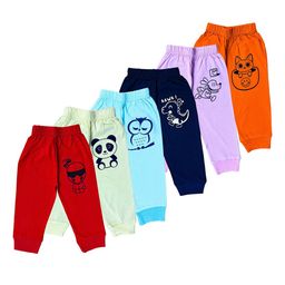 Surfbae Kids Pack Of 6 Printed Cotton Relaxed Fit Mid-Rise Joggers-image-39