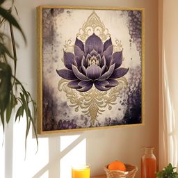 Art Street Beige & Grey Single Piece Canvas Floral & Botanical Printed Wall Art-picture-22