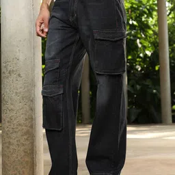 Campus Sutra Men Comfort Relaxed Fit Mid-Rise Lingt Fade Cotton Stretchable Jeans-image-78