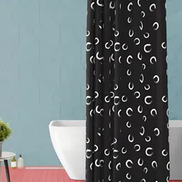 ArtzFolio Black & White Geometric Printed Waterproof Shower Curtain-image-76