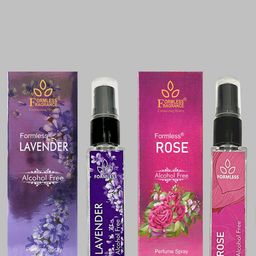 Formless Fragrance Set Of 2 Rose & Lavender Long Lasting & Alcohol Free Perfume -8 ml Each image 3
