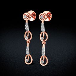 Joyalukkas 18KT Diamond Rose Gold Earrings-image-78