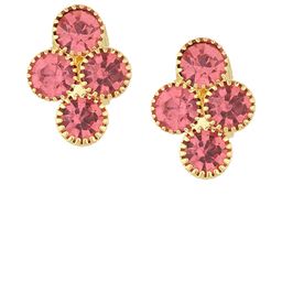 FirstBlush Gold-Plated American Diamond Studded Clip On Contemporary Studs-image-68