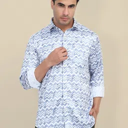 AMSWAN Men Opaque Printed Casual Shirt-image-10
