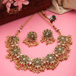Anouk Gold Plated Kundan- Studded & Beaded Jewellery Set-picture-40
