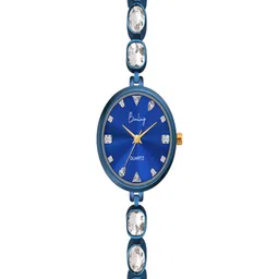 BENLING Women Oval Dial & Stainless Steel Bracelet Style Straps Analogue Watch BL-1045-B-16