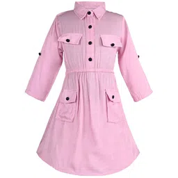 Kids Girls Wish Karo Satin Fit & Flare Dress-image-83