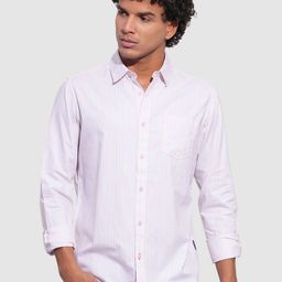 Being Human Men Classic Slim Fit Opaque Striped Casual Shirt-image-1