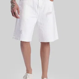 Bene Kleed Men Loose Fit Mid-Rise Denim Shorts-picture-57