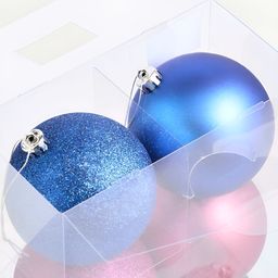 Marks & Spencer 10-Pcs Blue & Silver Oversized Baubles Decor-31