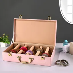 Aura Pink Set of 1 Regular Jewellery Organiser Organisers-57