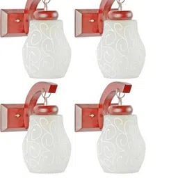 Somil Premium Designer Glass Wall / Night Lamp Elegant & Stylish Dcor Accent for Modern Interiors, color- White, Size:- 19 X 29 X 29.5 CM-image-92