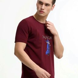 Enciger Men Printed Applique T-shirt-image-63