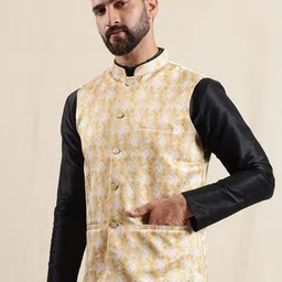Anouk Geometric Printed Nehru Jacket image 4