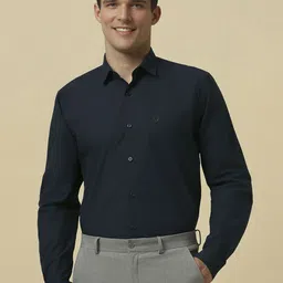Allen Solly Men Spread Collar Solid Cotton Slim Fit Formal Shirt-picture-1