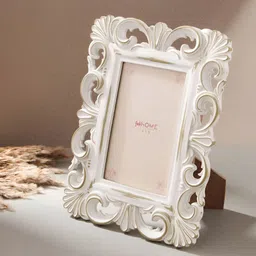 Fabindia White & Gold-Toned 1 Pieces Wood Table Photo Frames-image-29