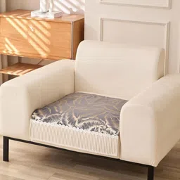 HOUSE OF QUIRK One Seater Sofa Mat Leaf Pattern Chenille Fabric Stretch Seat Sofa Mat-image-67