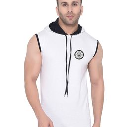 Blisstone Men Solid Hooded Slim Fit T-shirt-image-92