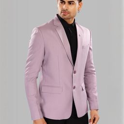 UR ETHICS Men Lavender Long Sleeved Blazer-image-83