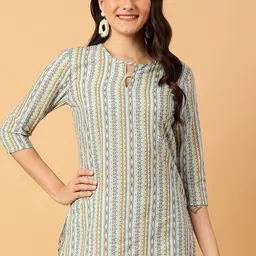 NEESH Geometric Printed Pure Cotton Kurti-86