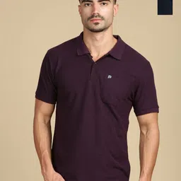 LUX PARKER Men Pack of 2 Anti Odour Solid Polo Collar Cotton T-shirts-picture-21