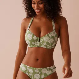La Vie en Rose Printed D Cup Balconette Bikini Swim Tops-33