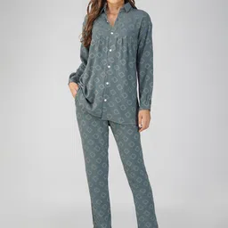 Bindigasm Printed Shirt With Trousers Co-Ords-image-55