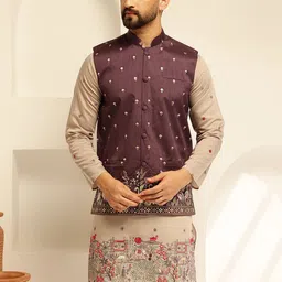 SOJANYA Embroidered Nehru Jacket-32