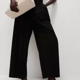 Marks & Spencer Women Flared High-Rise Trousers-image-46