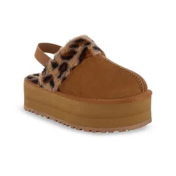 London Rag Printed Flatform Mules-49