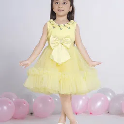 Ministitch Girls Net Fit & Flare Dress With Bow-picture-7