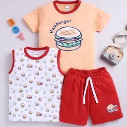 LITTLE NINJA Boys Printed T-shirt with Shorts-image-22