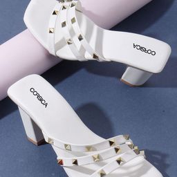 CORSICA Women White Party Block Heel Sandals-picture-4