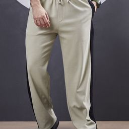 Maniac Men Colourblocked Cotton Relaxed-Fit Mid-Rise Track Pants-image-35